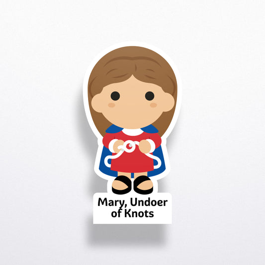 Mary, Undoer of Knots Sticker